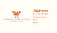 Orange Shopping Cart Smiley Business Card Image Preview