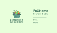 Vegetable Grocery Basket Business Card Design