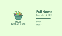 Vegetable Grocery Basket Business Card Image Preview