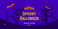 Spooky Halloween Twitter Post Design