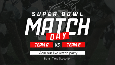 Superbowl Match Day Facebook event cover Image Preview