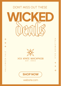 Retro Wicked Deals Flyer Image Preview