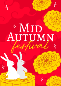 Bunny Mid Autumn Festival Poster Image Preview