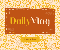 Hearts Daily Vlog Facebook Post Design