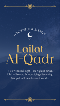 Peaceful Lailat Al-Qadr Instagram reel Image Preview