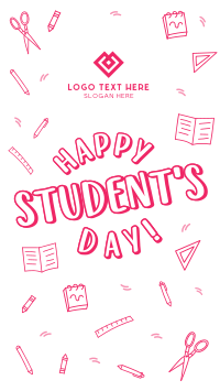 School Material Doodles Instagram Story Design