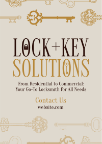 Luxury Locksmith Services Poster Design