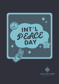 Peace Day Text Badge Poster Image Preview