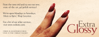 Retro Manicure Ad Facebook cover Image Preview