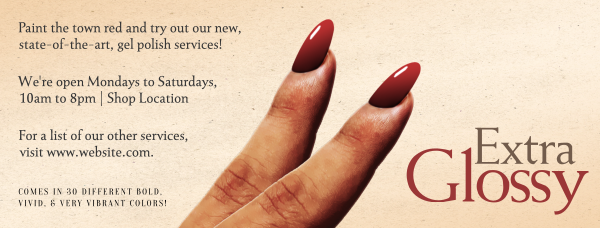 Retro Manicure Ad Facebook Cover Design Image Preview