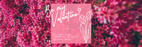 Sweet Pink Valentine Twitter Header Design Image Preview