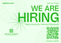 Now Hiring Agnostic Postcard Image Preview