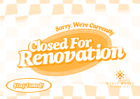 Romantic Closed Renovation Postcard Image Preview