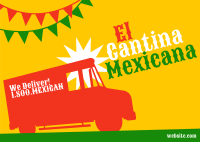 El Cantina Mexicana Postcard Design