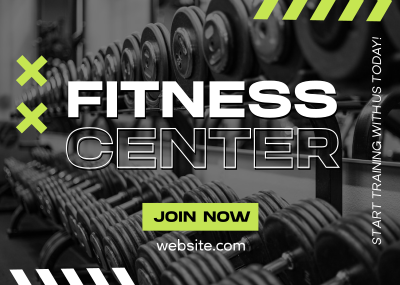 Fitness Training Center Postcard Image Preview