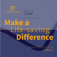 Simple Blood Donor Drive Instagram Post Design