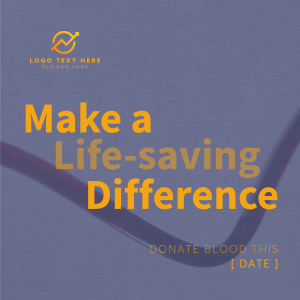 Simple Blood Donor Drive Instagram post Image Preview