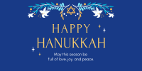 Celebrating Hanukkah Twitter Post Design