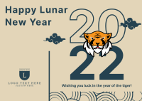 Lunar Tiger Postcard Image Preview
