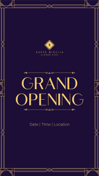 Art Deco Grand Opening Facebook Story Image Preview