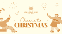 Cheers to Christmas Facebook Event Cover Design