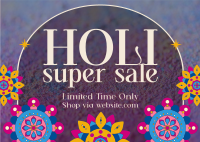 Holi Sale Patterns Postcard Design