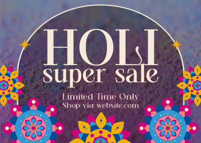 Holi Sale Patterns Postcard Image Preview