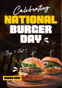 National Burger Day Celebration Flyer Design