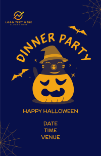 Halloween Cat Invitation Image Preview