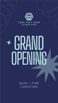 Modern Abstract Grand Opening Facebook Story Design