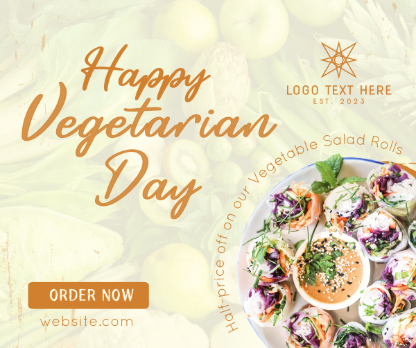 Vegetarian Delights Facebook Post Design
