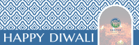 Intricate Diwali Temple Twitter header (cover) Image Preview
