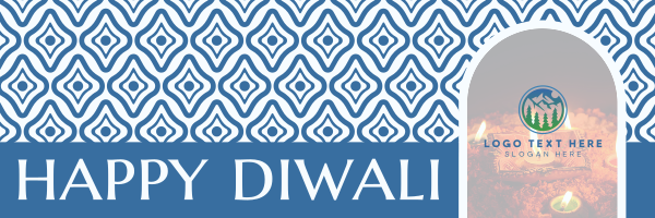 Intricate Diwali Temple Twitter Header Design Image Preview