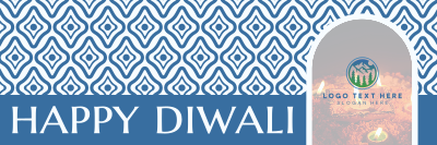 Intricate Diwali Temple Twitter header (cover) Image Preview