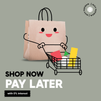 Cute Shopping Bag Instagram Post Design