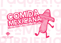 Mexican Comida Postcard Design