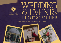 Rustic Wedding Photographer Postcard Image Preview