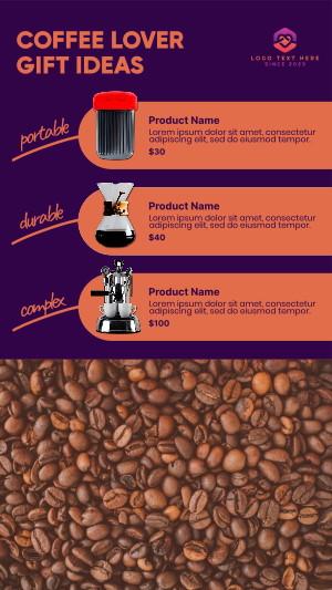 Coffee Gift Guide Facebook story Image Preview