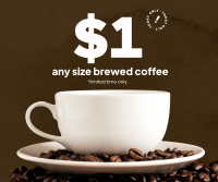 $1 Brewed Coffee Facebook post Image Preview