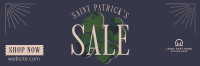 St. Patrick's Sale Clover Twitter header (cover) Image Preview