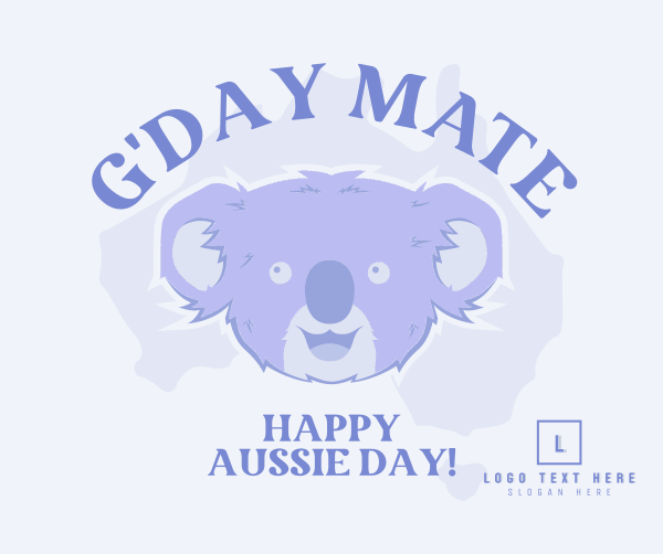 Happy Aussie Koala Facebook Post Design