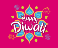 Diwali Festival Greeting Facebook Post Design