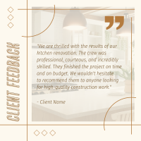 Client Feedback on Construction Linkedin Post Image Preview