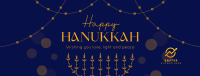 Festive Hanukkah Lights Facebook Cover Image Preview