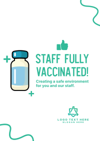 Vaccinated Staff Announcement Poster Image Preview