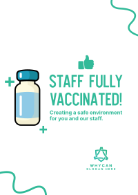 Vaccinated Staff Announcement Poster Image Preview