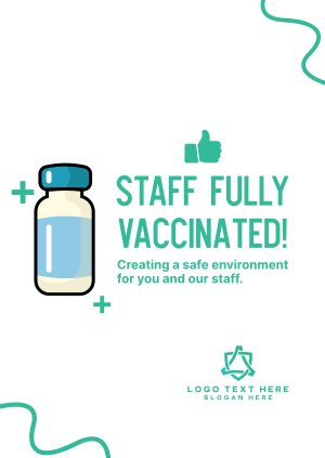 Vaccinated Staff Announcement Poster Image Preview