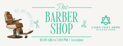 Editorial Barber Shop Facebook cover Image Preview