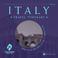 Italy Itinerary Instagram post Image Preview