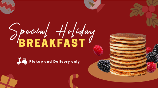 Holiday Breakfast Restaurant Facebook Event Cover Design Image Preview